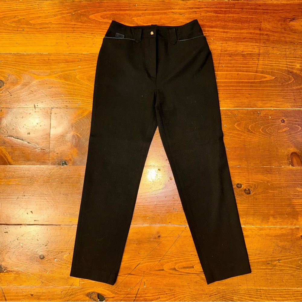 LAUREN Ralph Lauren Black Chinos Wool Blend Classic Tailored‎ Design. Size 4